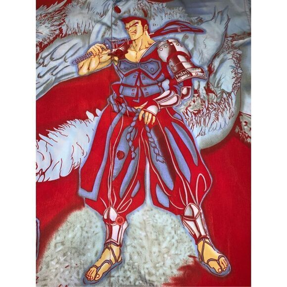 Vintage Dutch Boy Point Zero Anime Hero Dragon Design Button Shirt Adult Xl - Picture 6 of 15